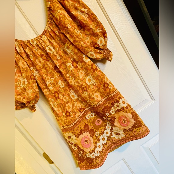 EUC Spell & the Gypsy Collective Peach Anne Tunic Mini Dress - Picture 13 of 16